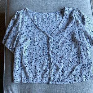 Black and White Polka Dot Blouse